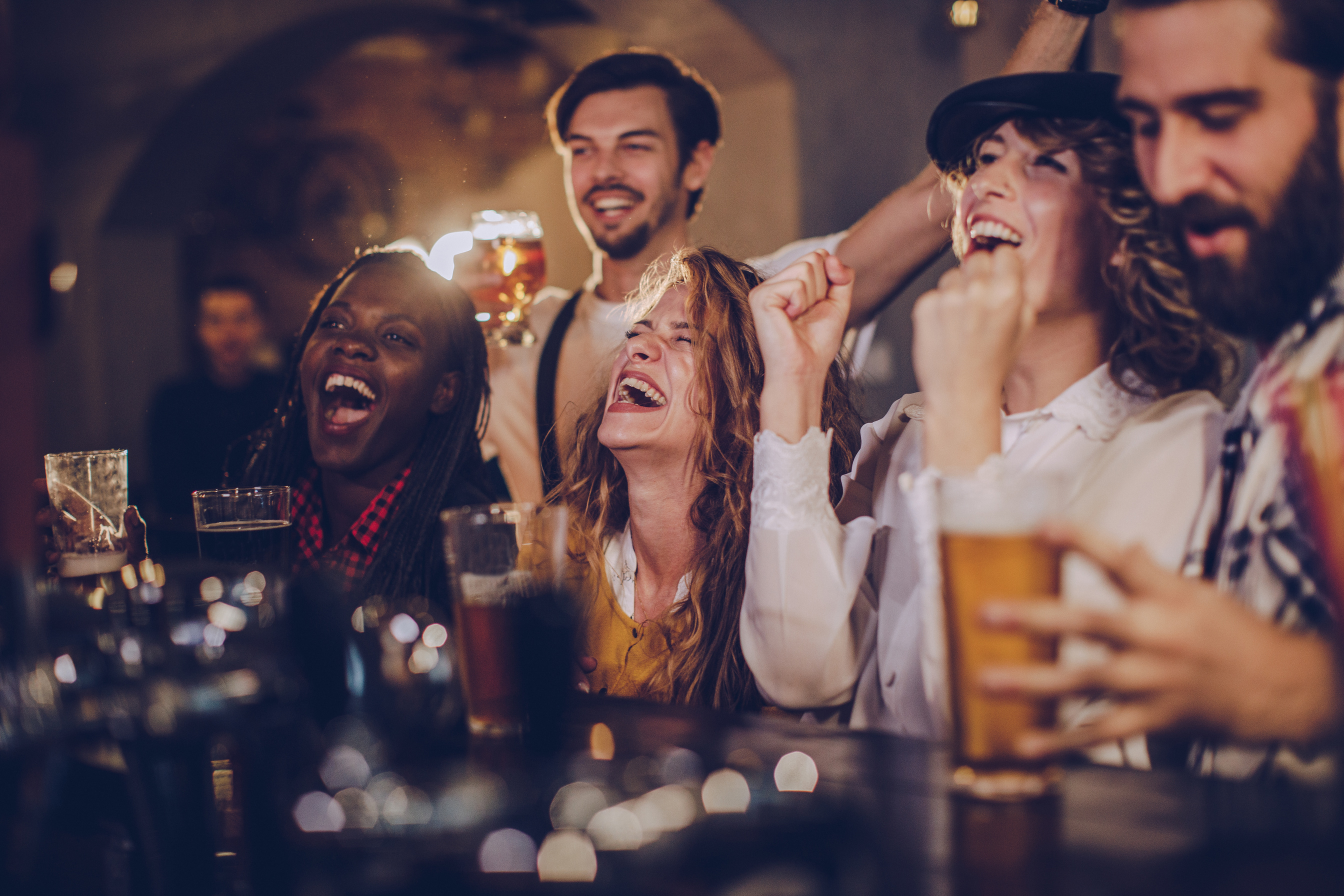Friends in pub